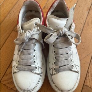 Alexander McQueen White and Red Sneakers